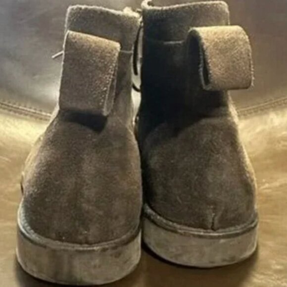 To Boot New York Adam Derrick Men’s Sz 8 Suede Leather Boots Charcoal Brown - Picture 8 of 11